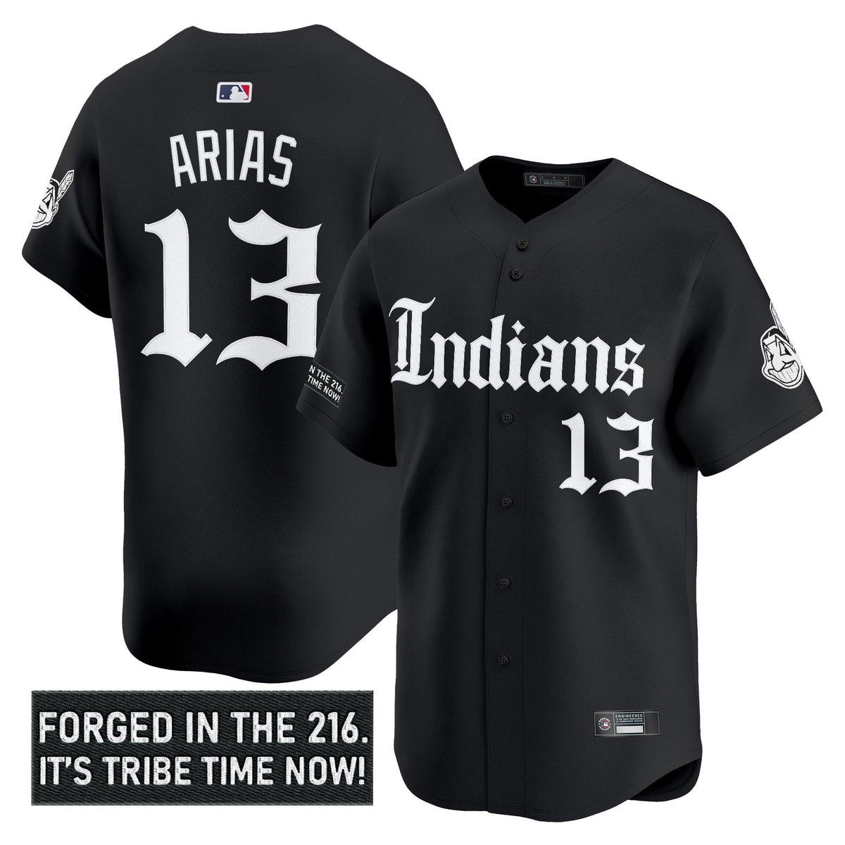 Men's Cleveland Indians 'Gothic Iron Edition' Vapor Premier Limited Jersey V2 - All Stitched