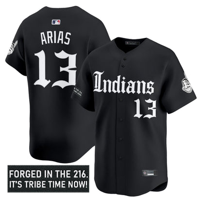 Men's Cleveland Indians 'Gothic Iron Edition' Vapor Premier Limited Jersey V2 - All Stitched