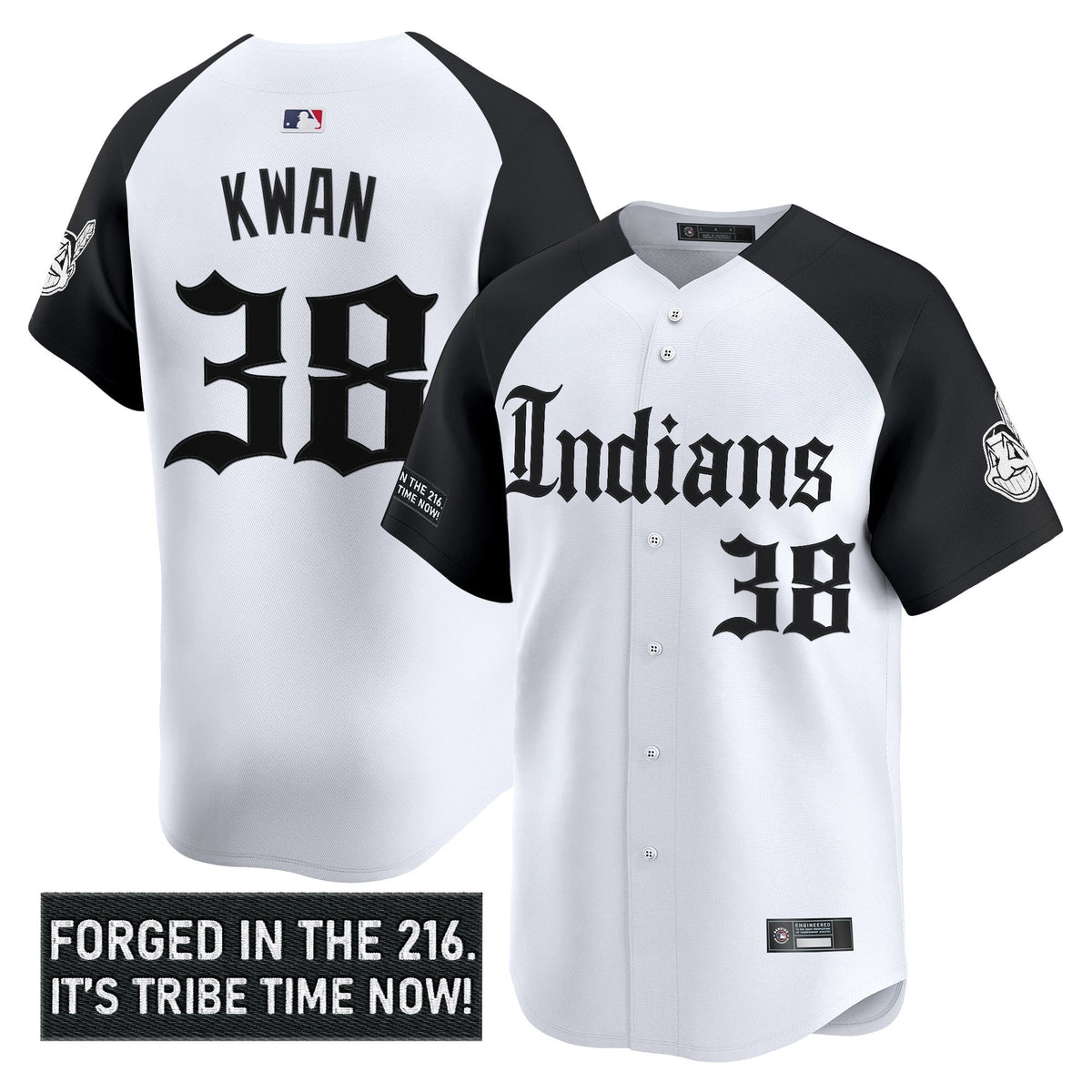 Men's Cleveland Indians 'Gothic Iron Edition' Vapor Premier Limited Jersey V2 - All Stitched