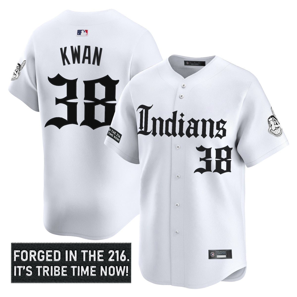 Men's Cleveland Indians 'Gothic Iron Edition' Vapor Premier Limited Jersey V2 - All Stitched