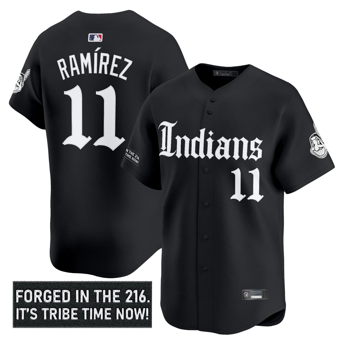 Men's Cleveland Indians 'Gothic Iron Edition' Vapor Premier Limited Jersey V2 - All Stitched