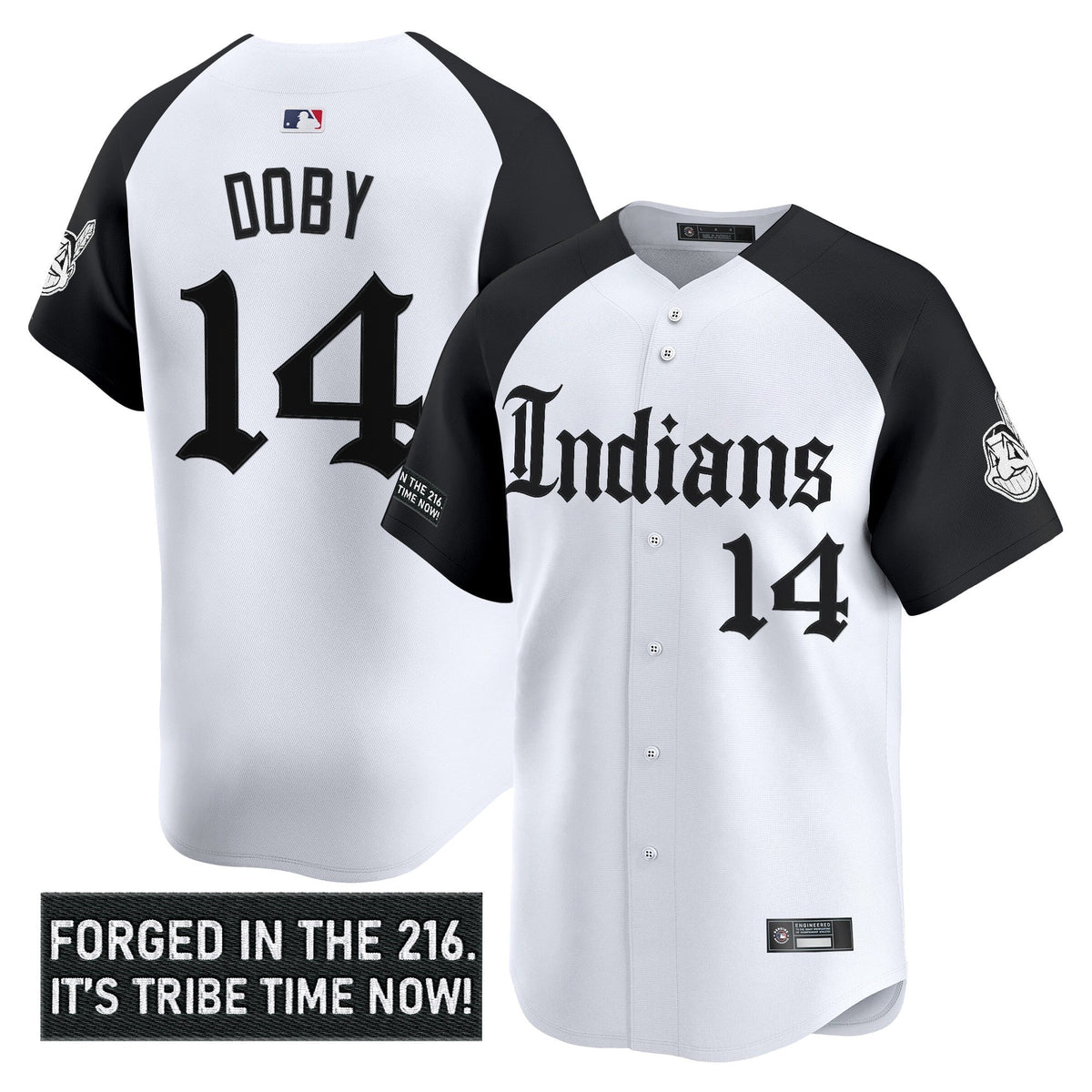 Men's Cleveland Indians 'Gothic Iron Edition' Vapor Premier Limited Jersey V2 - All Stitched