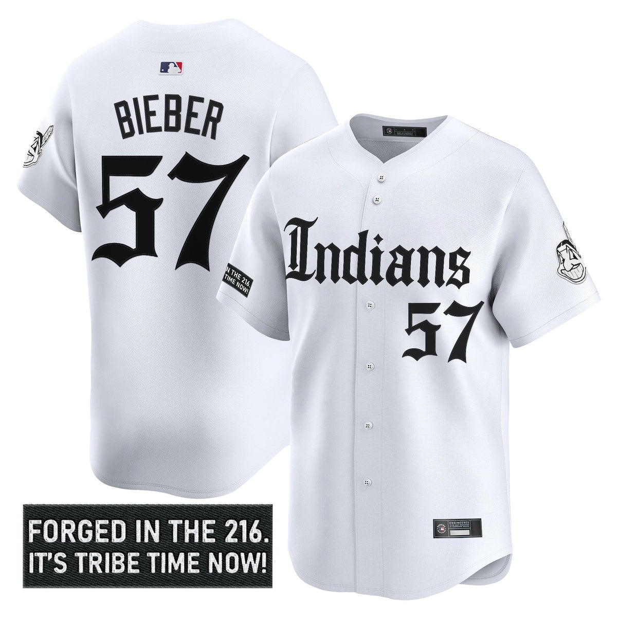 Men's Cleveland Indians 'Gothic Iron Edition' Vapor Premier Limited Jersey V2 - All Stitched