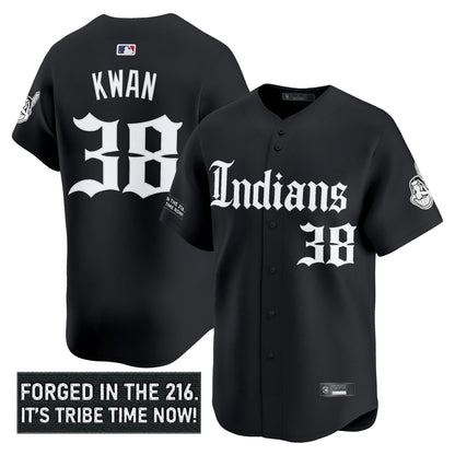 Men's Cleveland Indians 'Gothic Iron Edition' Vapor Premier Limited Jersey V2 - All Stitched