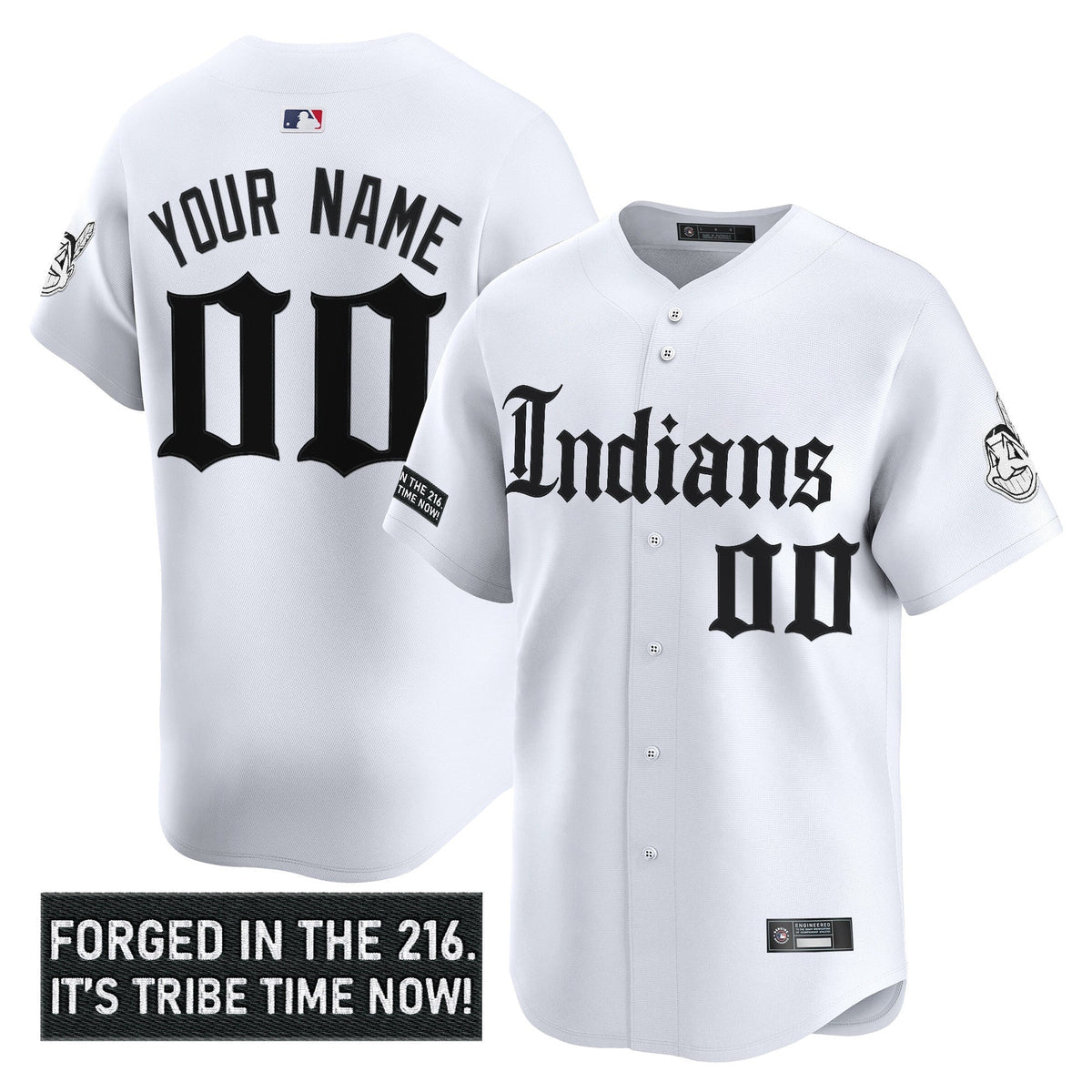 Cleveland Indians 'Gothic Iron Edition' Vapor Premier Limited Custom Jersey V2 - All Stitched