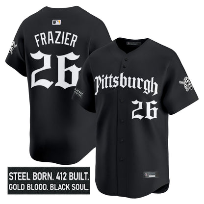 Men's Pittsburgh Pirates 'Gothic Steel City Edition' Vapor Premier Limited Jersey - All Stitched