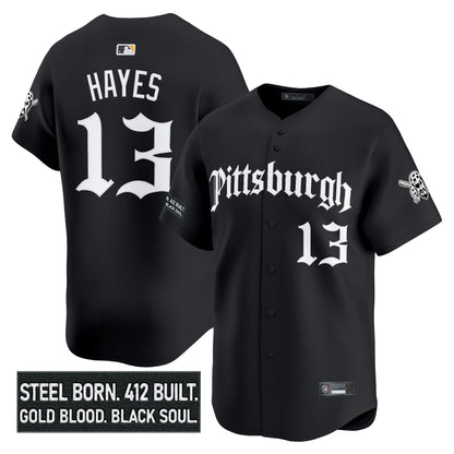 Men's Pittsburgh Pirates 'Gothic Steel City Edition' Vapor Premier Limited Jersey - All Stitched
