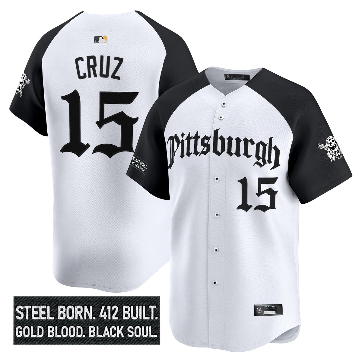 Men's Pittsburgh Pirates 'Gothic Steel City Edition' Vapor Premier Limited Jersey - All Stitched