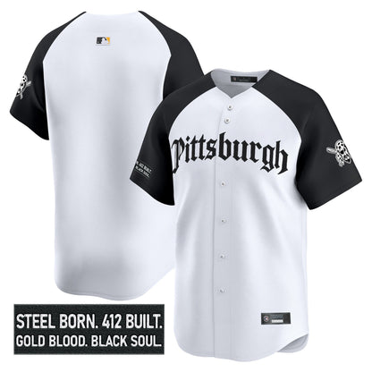 Men's Pittsburgh Pirates 'Gothic Steel City Edition' Vapor Premier Limited Jersey - All Stitched