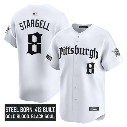 Men's Pittsburgh Pirates 'Gothic Steel City Edition' Vapor Premier Limited Jersey - All Stitched