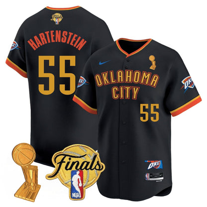 Men's Oklahoma City Thunder Baseball Jersey - Final Patch - All Stitched