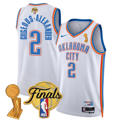 Men's Oklahoma City Thunder Jersey - Trophy + Final Patch - All Stitched