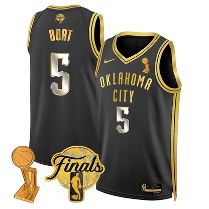 Men's Oklahoma City Thunder Jersey - Trophy + Final Patch - All Stitched