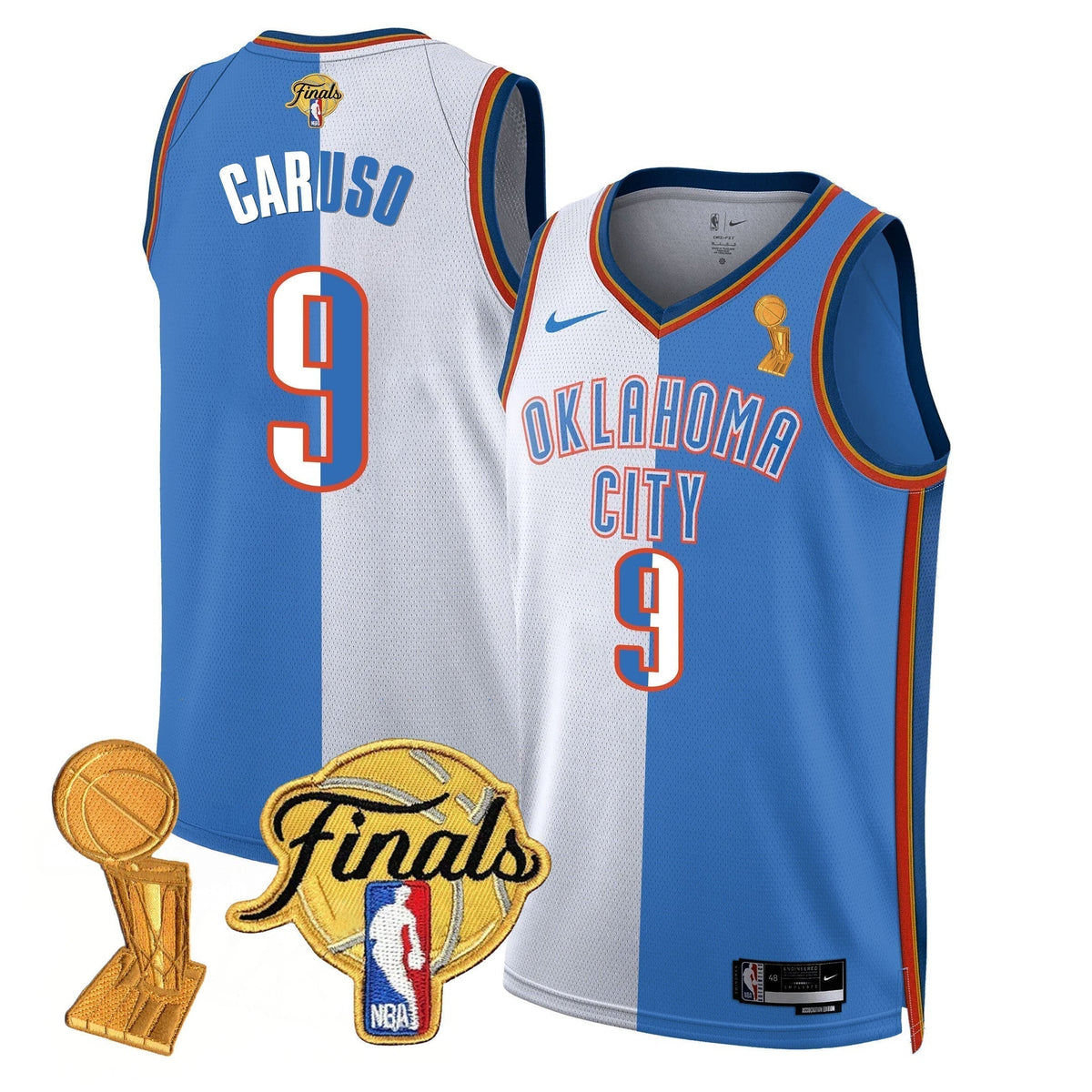 Men's Oklahoma City Thunder Jersey - Trophy + Final Patch - All Stitched