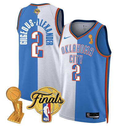 Men's Oklahoma City Thunder Jersey - Trophy + Final Patch - All Stitched