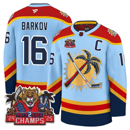 Men's Florida Panthers 2025 Stanley Cup B2B Champions Jersey - All Stitched