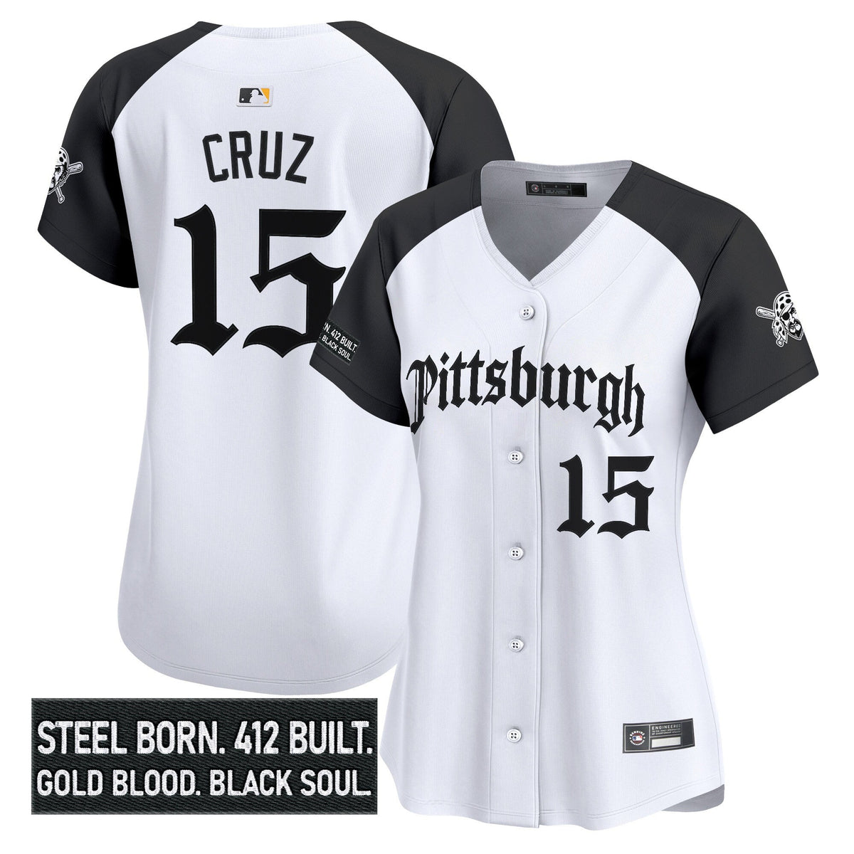 Women's Pittsburgh Pirates 'Gothic Steel City Edition' Vapor Premier Limited Jersey - All Stitched