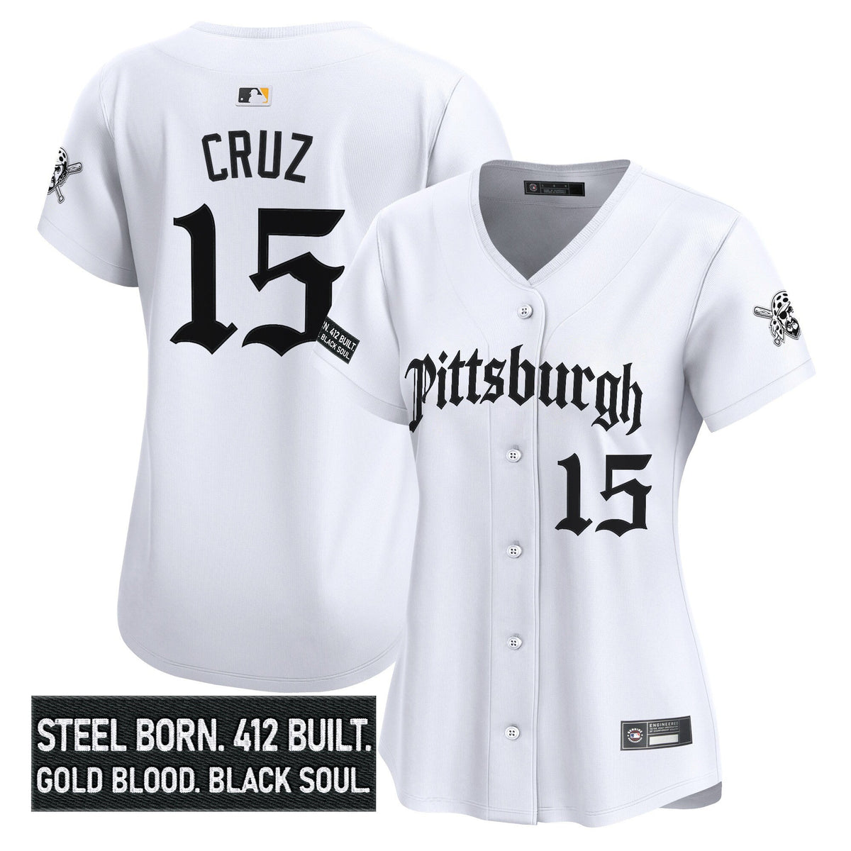 Women's Pittsburgh Pirates 'Gothic Steel City Edition' Vapor Premier Limited Jersey - All Stitched