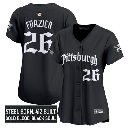 Women's Pittsburgh Pirates 'Gothic Steel City Edition' Vapor Premier Limited Jersey - All Stitched
