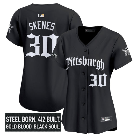 Women's Pittsburgh Pirates 'Gothic Steel City Edition' Vapor Premier Limited Jersey - All Stitched