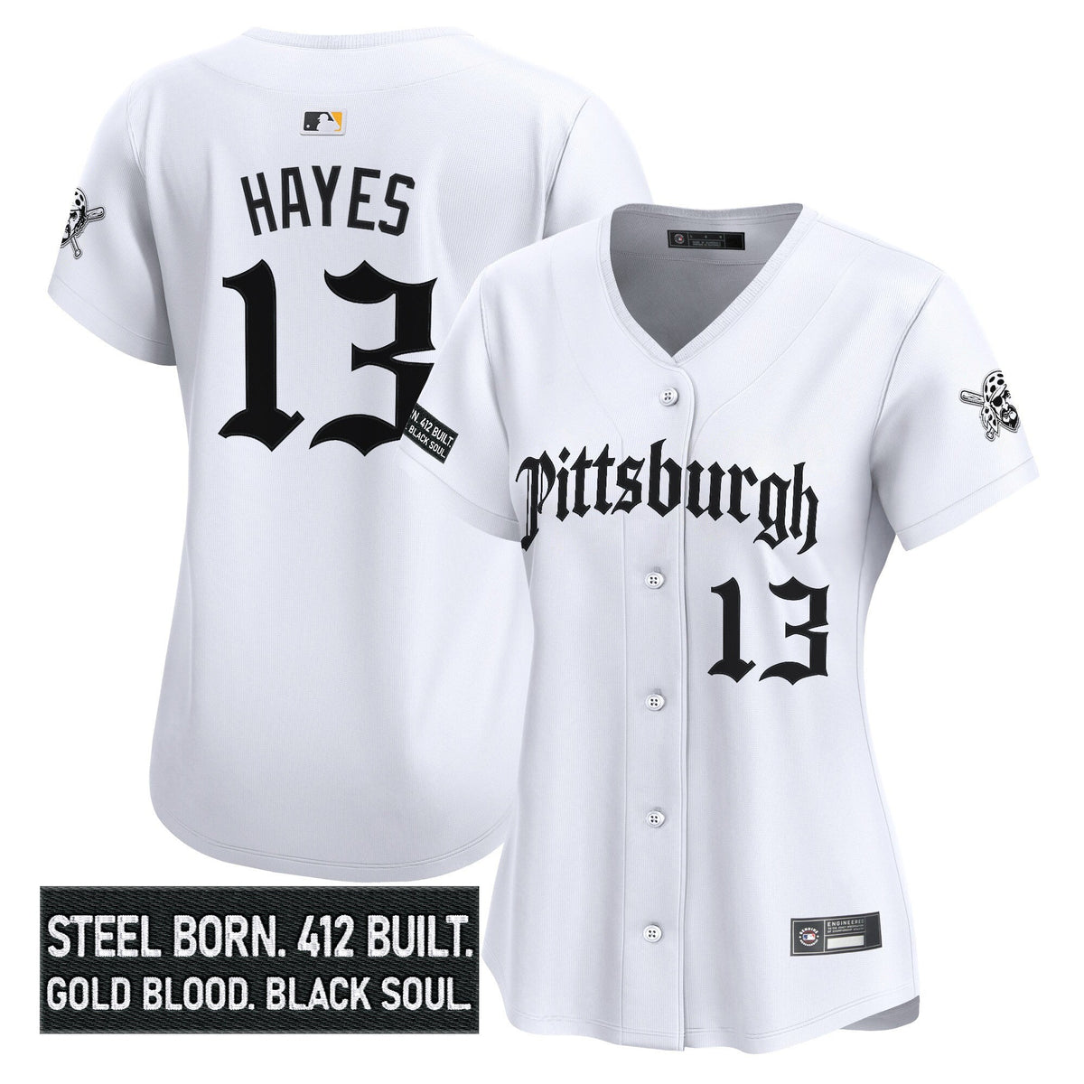 Women's Pittsburgh Pirates 'Gothic Steel City Edition' Vapor Premier Limited Jersey - All Stitched