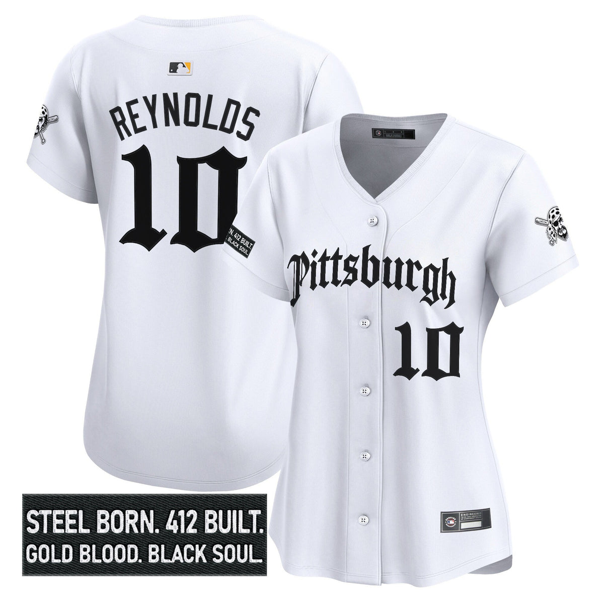 Women's Pittsburgh Pirates 'Gothic Steel City Edition' Vapor Premier Limited Jersey - All Stitched