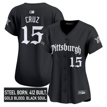 Women's Pittsburgh Pirates 'Gothic Steel City Edition' Vapor Premier Limited Jersey - All Stitched