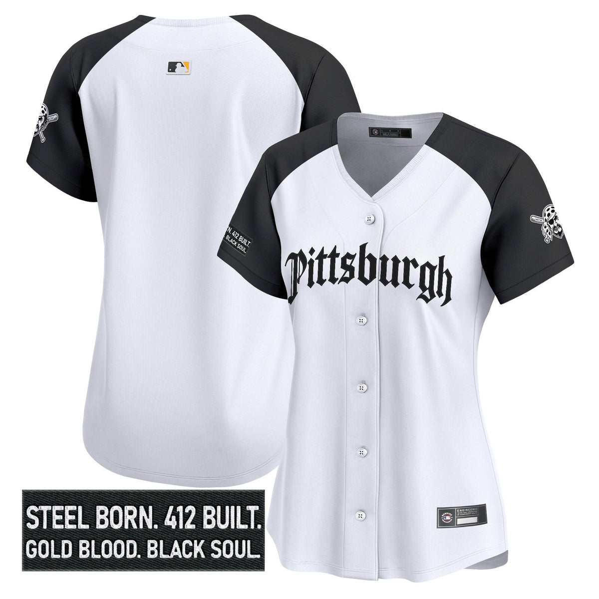 Women's Pittsburgh Pirates 'Gothic Steel City Edition' Vapor Premier Limited Jersey - All Stitched