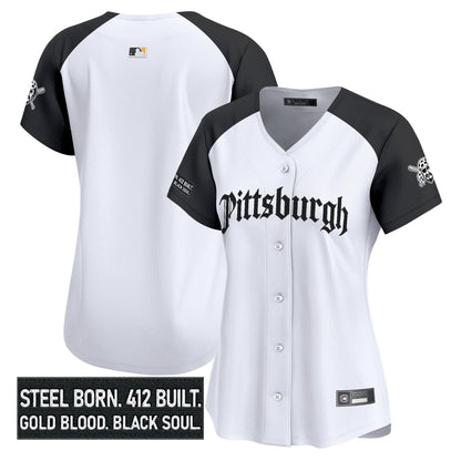 Women's Pittsburgh Pirates 'Gothic Steel City Edition' Vapor Premier Limited Jersey - All Stitched