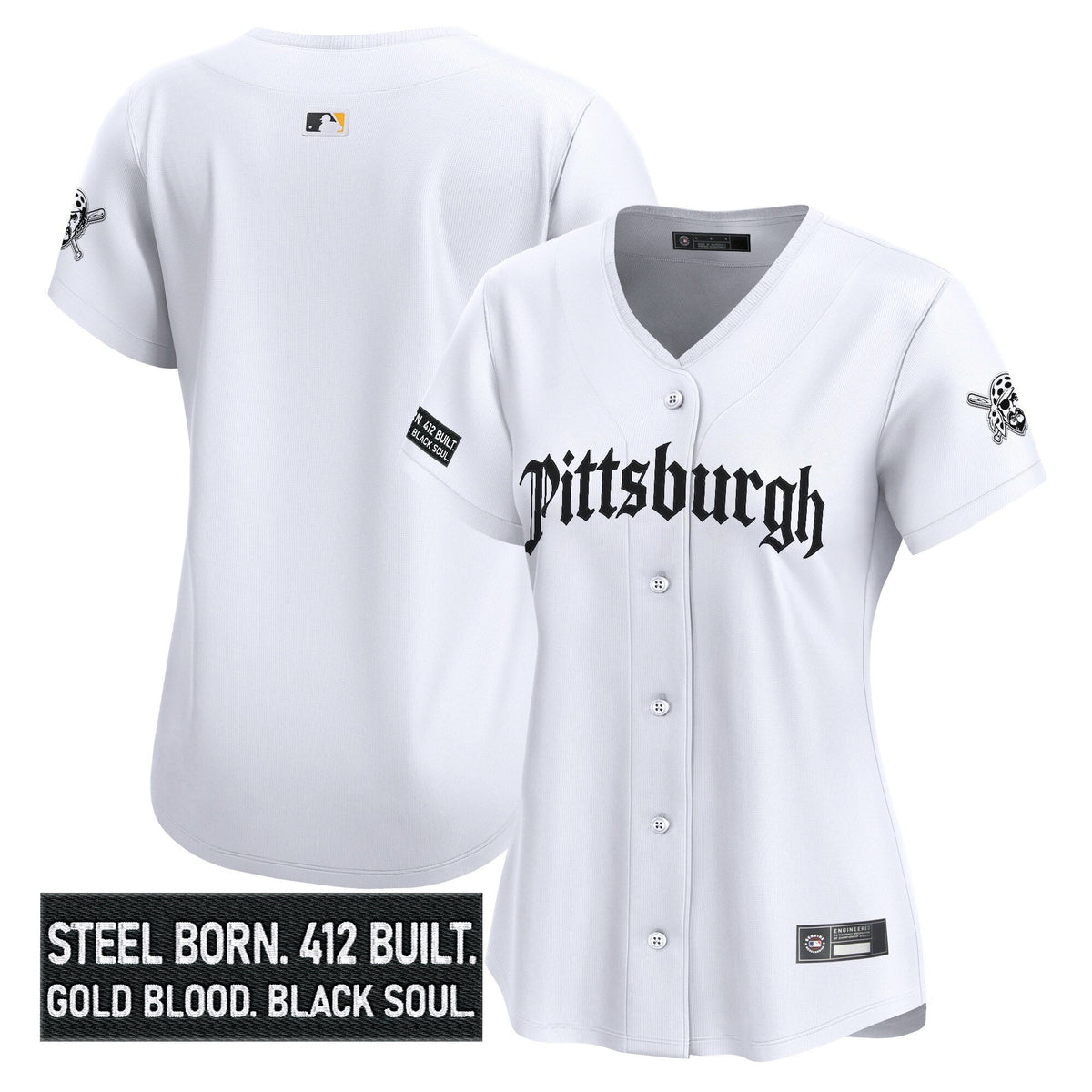 Women's Pittsburgh Pirates 'Gothic Steel City Edition' Vapor Premier Limited Jersey - All Stitched