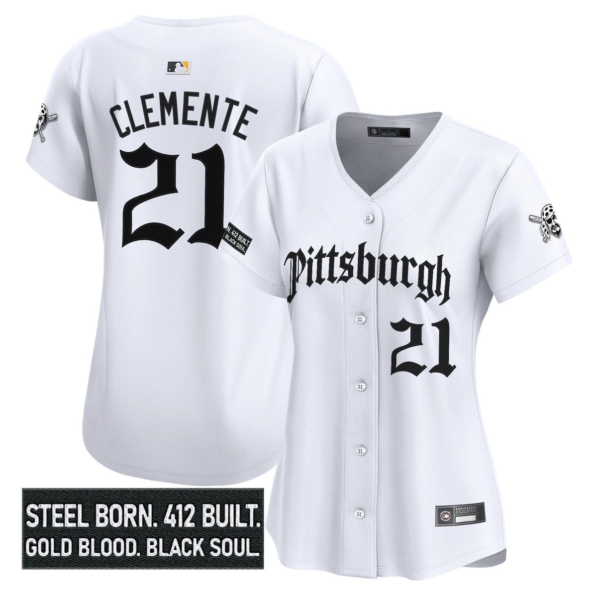 Women's Pittsburgh Pirates 'Gothic Steel City Edition' Vapor Premier Limited Jersey - All Stitched