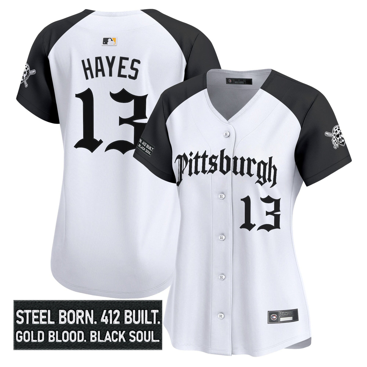 Women's Pittsburgh Pirates 'Gothic Steel City Edition' Vapor Premier Limited Jersey - All Stitched