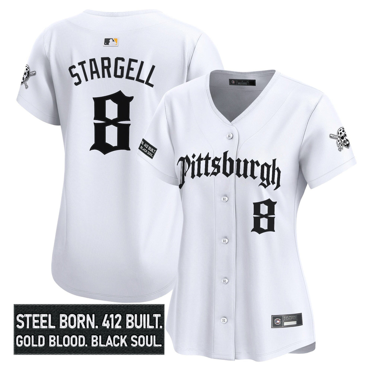 Women's Pittsburgh Pirates 'Gothic Steel City Edition' Vapor Premier Limited Jersey - All Stitched
