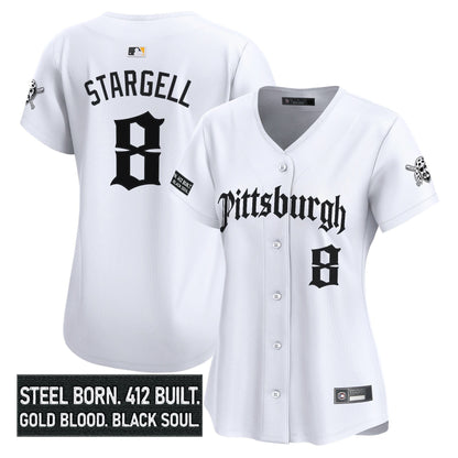 Women's Pittsburgh Pirates 'Gothic Steel City Edition' Vapor Premier Limited Jersey - All Stitched