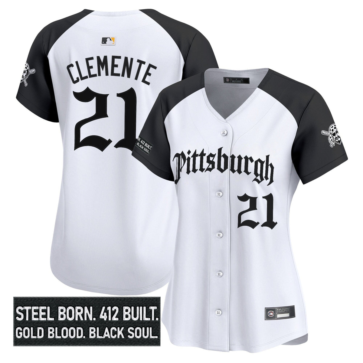 Women's Pittsburgh Pirates 'Gothic Steel City Edition' Vapor Premier Limited Jersey - All Stitched