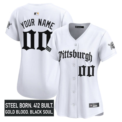Pittsburgh Pirates 'Gothic Steel City Edition' Vapor Premier Limited Custom Jersey - All Stitched