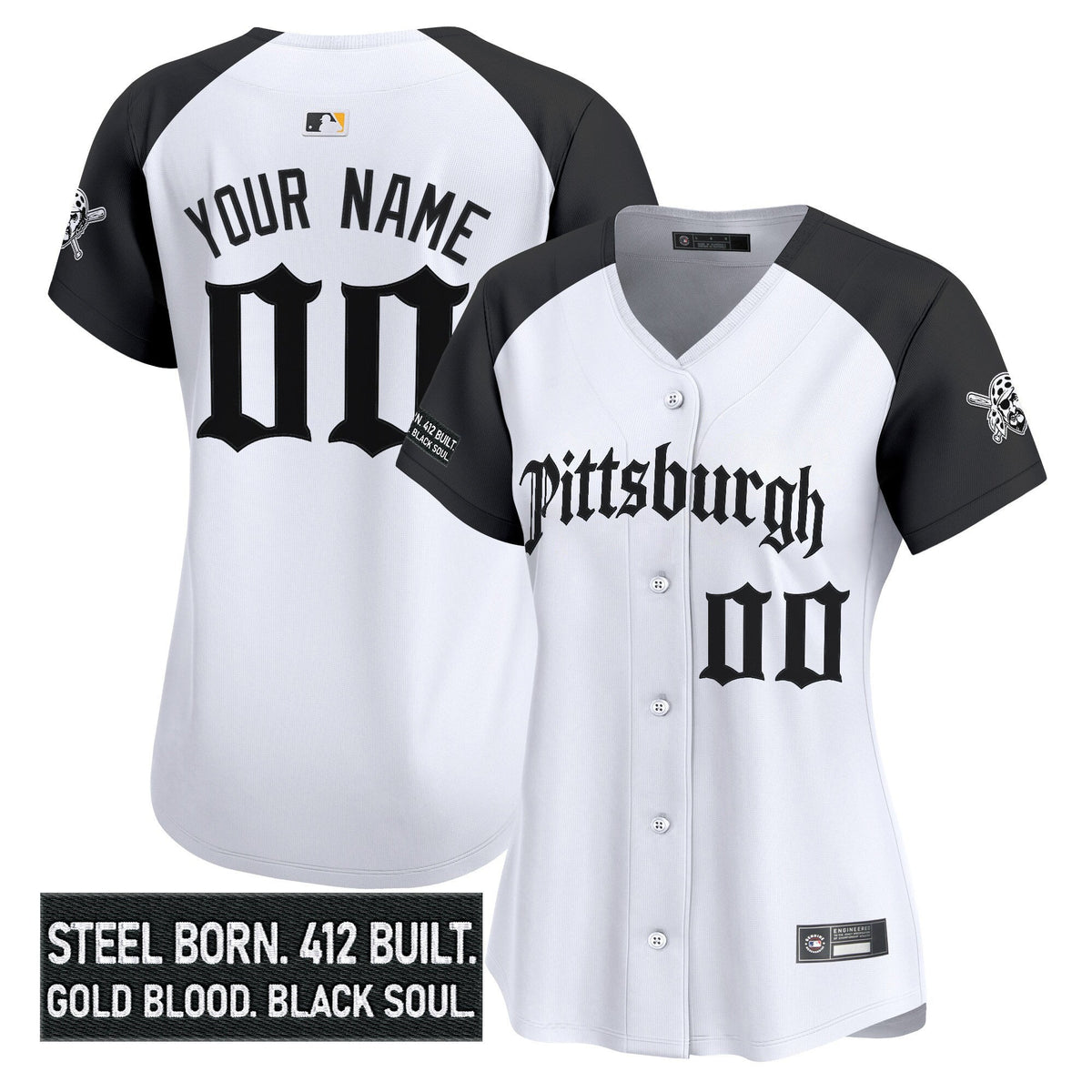 Pittsburgh Pirates 'Gothic Steel City Edition' Vapor Premier Limited Custom Jersey - All Stitched