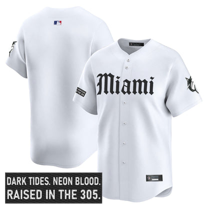 Men's Miami Marlins 'Gothic Vice Edition' Vapor Premier Limited Jersey - All Stitched