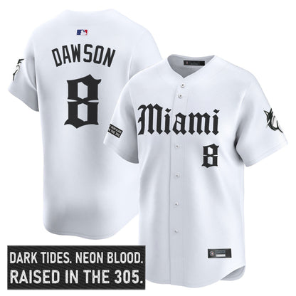 Men's Miami Marlins 'Gothic Vice Edition' Vapor Premier Limited Jersey - All Stitched