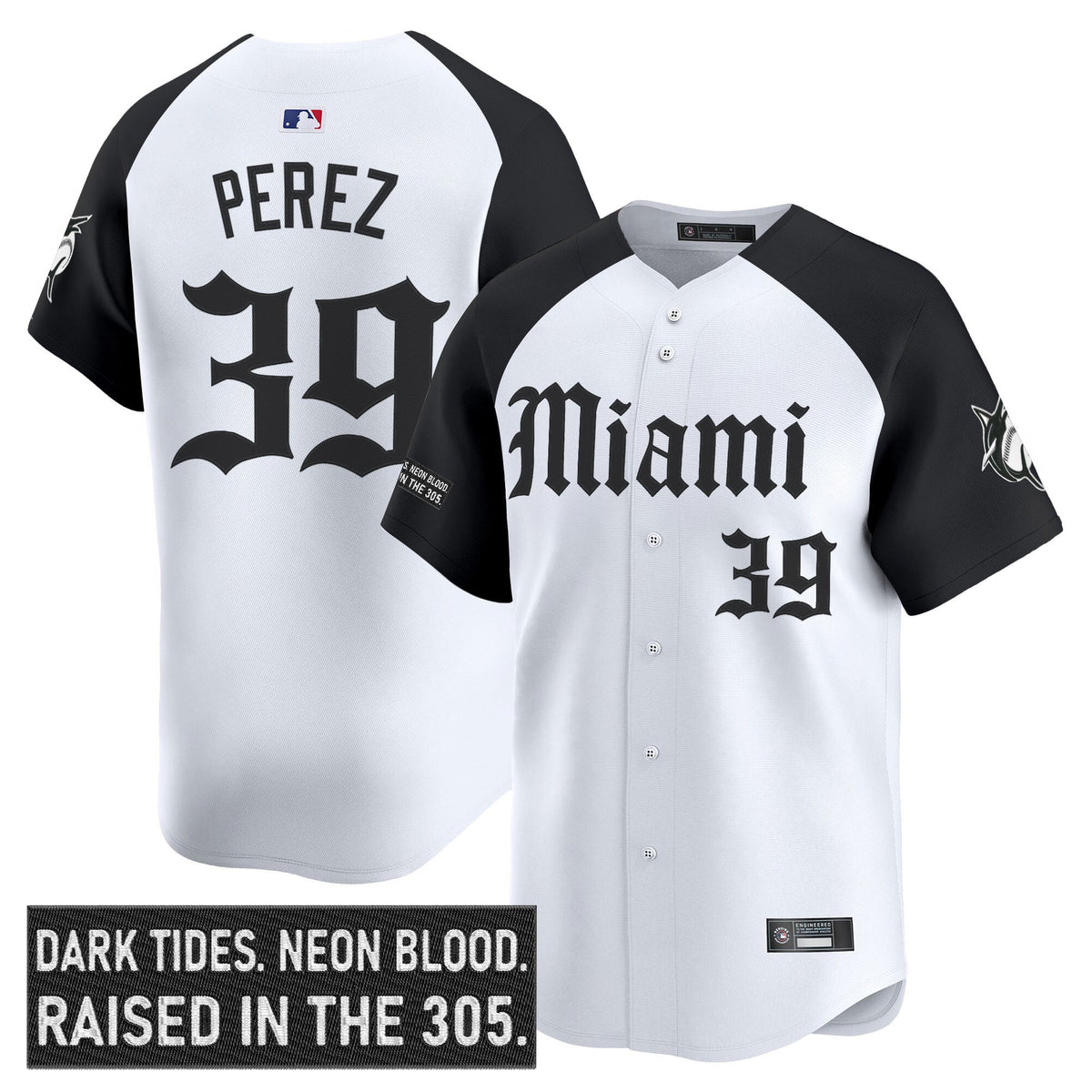 Men's Miami Marlins 'Gothic Vice Edition' Vapor Premier Limited Jersey - All Stitched