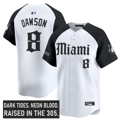 Men's Miami Marlins 'Gothic Vice Edition' Vapor Premier Limited Jersey - All Stitched