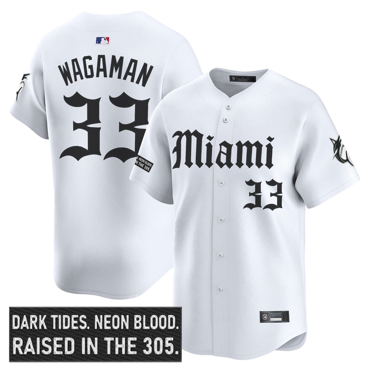 Men's Miami Marlins 'Gothic Vice Edition' Vapor Premier Limited Jersey - All Stitched