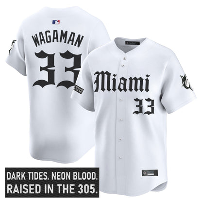 Men's Miami Marlins 'Gothic Vice Edition' Vapor Premier Limited Jersey - All Stitched