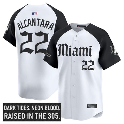 Men's Miami Marlins 'Gothic Vice Edition' Vapor Premier Limited Jersey - All Stitched