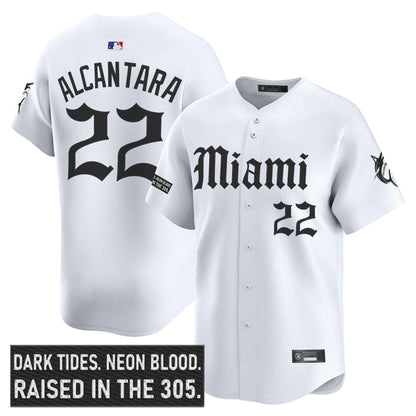Men's Miami Marlins 'Gothic Vice Edition' Vapor Premier Limited Jersey - All Stitched