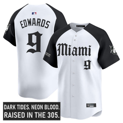 Men's Miami Marlins 'Gothic Vice Edition' Vapor Premier Limited Jersey - All Stitched