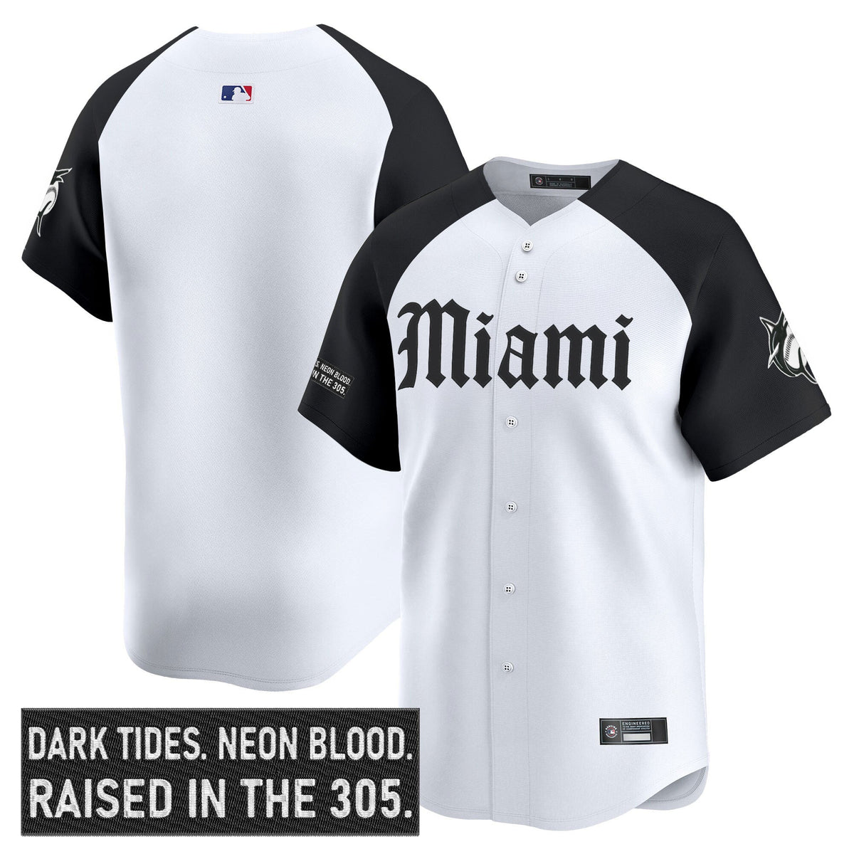 Men's Miami Marlins 'Gothic Vice Edition' Vapor Premier Limited Jersey - All Stitched
