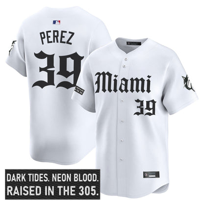 Men's Miami Marlins 'Gothic Vice Edition' Vapor Premier Limited Jersey - All Stitched