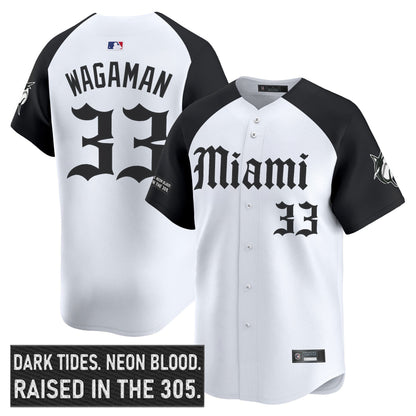 Men's Miami Marlins 'Gothic Vice Edition' Vapor Premier Limited Jersey - All Stitched