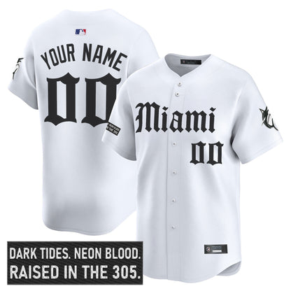 Miami Marlins 'Gothic Vice Edition' Vapor Premier Limited Custom Jersey - All Stitched